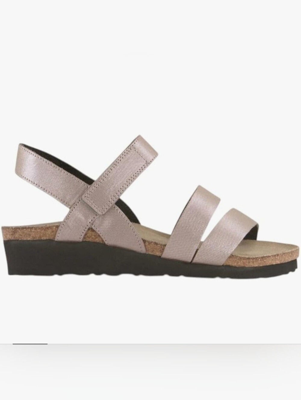 Naot Silver Kayla Three-Strap Comfort Sandal